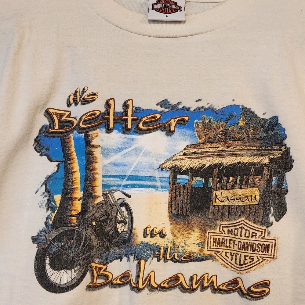 Vintage Harley Davidson T-Shirt Nassau Bahamas